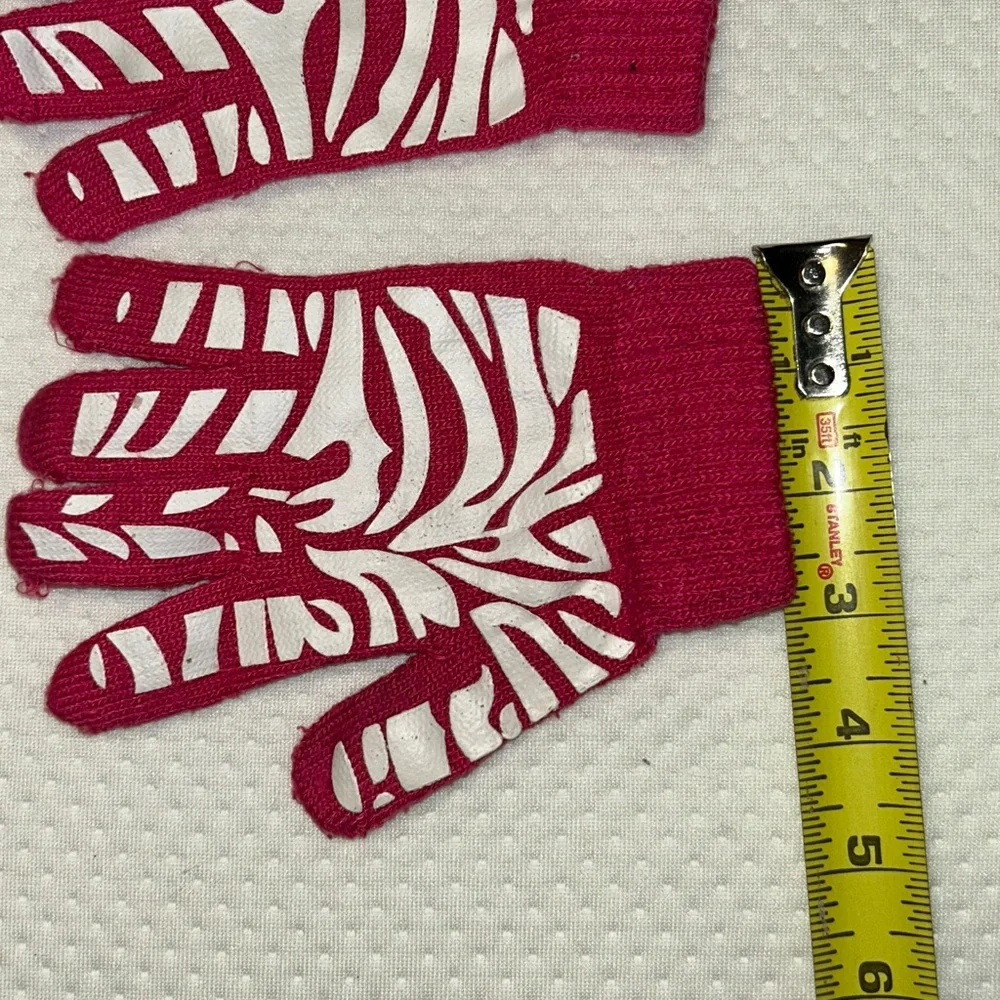 Pink Knit Hat and Gloves Set